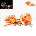 12mm Semi Precious Stone Plug Piercing Jewelry Opal Ear Plugs